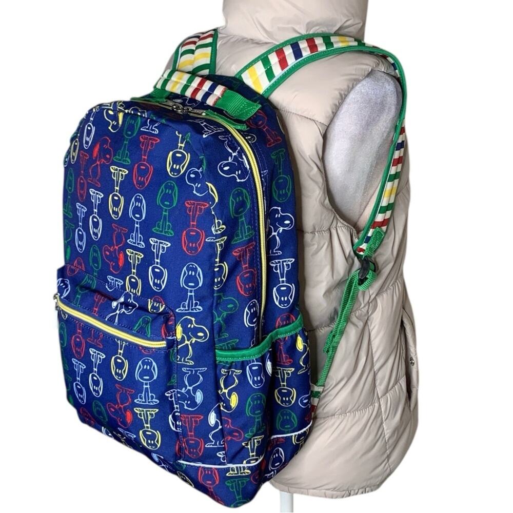 Hanna Andersson + Peanuts Snoopy Backpack Primary Playful Dog School Travel Kids